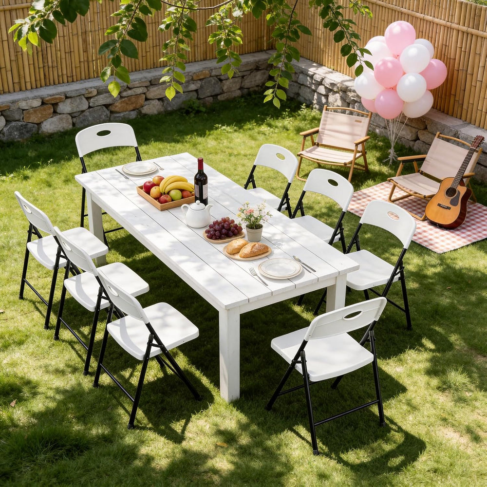 Folding Chairs 4 Pack, Outdoor Folding Chairs for Outside Indoor, Portable 35...