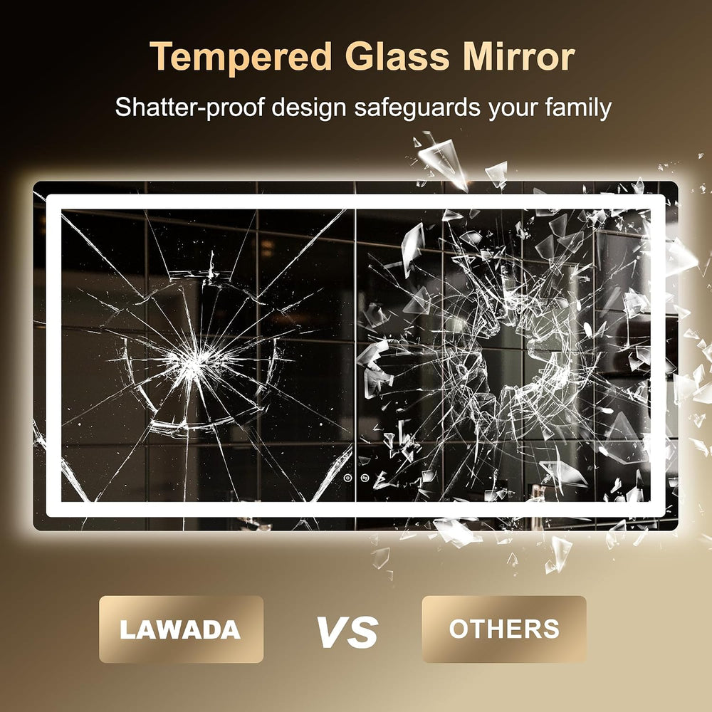 LED Bathroom Mirror, 55"x30" Bathroom Vanity Mirror with Lights