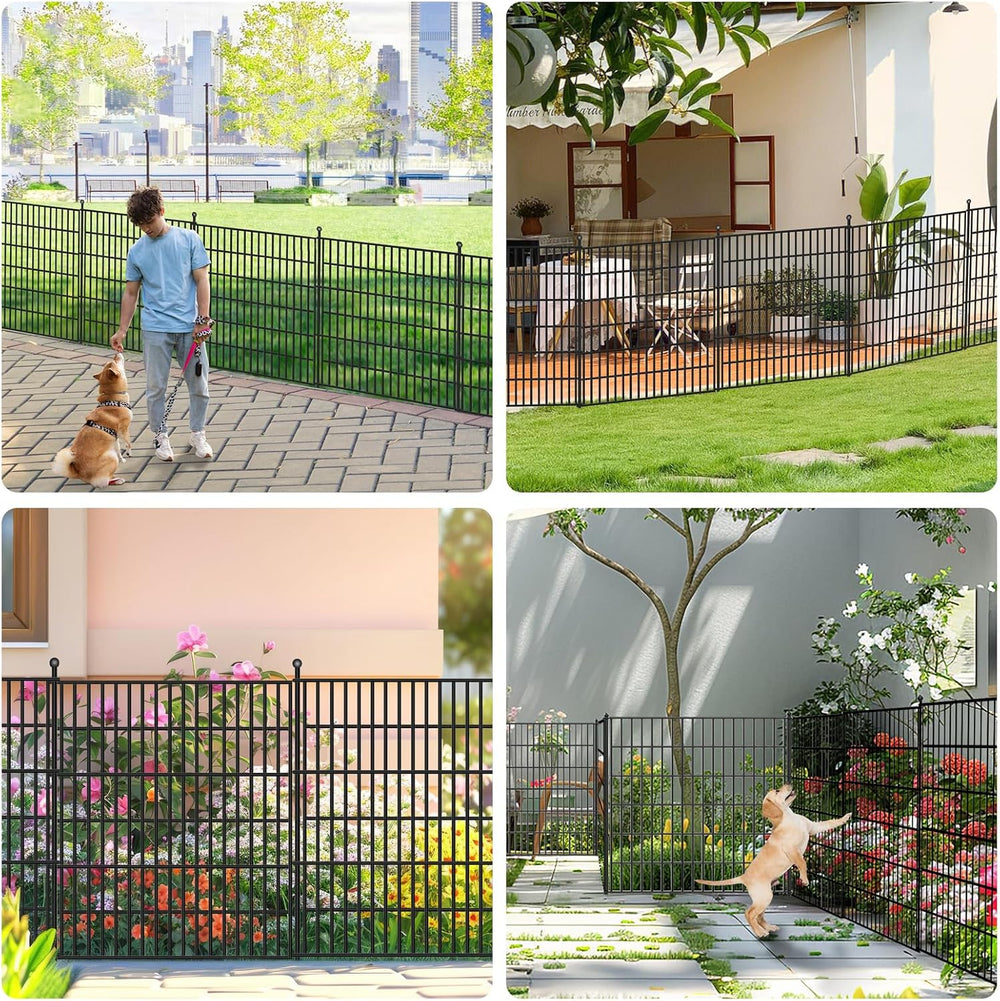 Toolterritary 15 Panels No Dig Garden Fence, 32 in(H) X36.3 ft(L) Metal Fence...