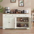 VASAGLE Buffet Cabinet, Sideboard, 4 Doors, 55.1 x 15.8 x 31.5 Inches