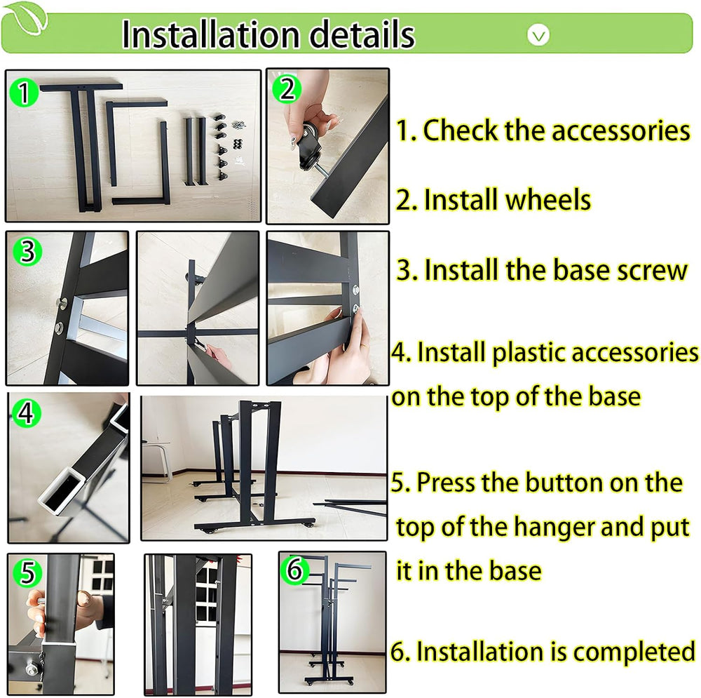 Floor Standing Metal Garment Rack - Heavy Retail Display Racks With Wheels