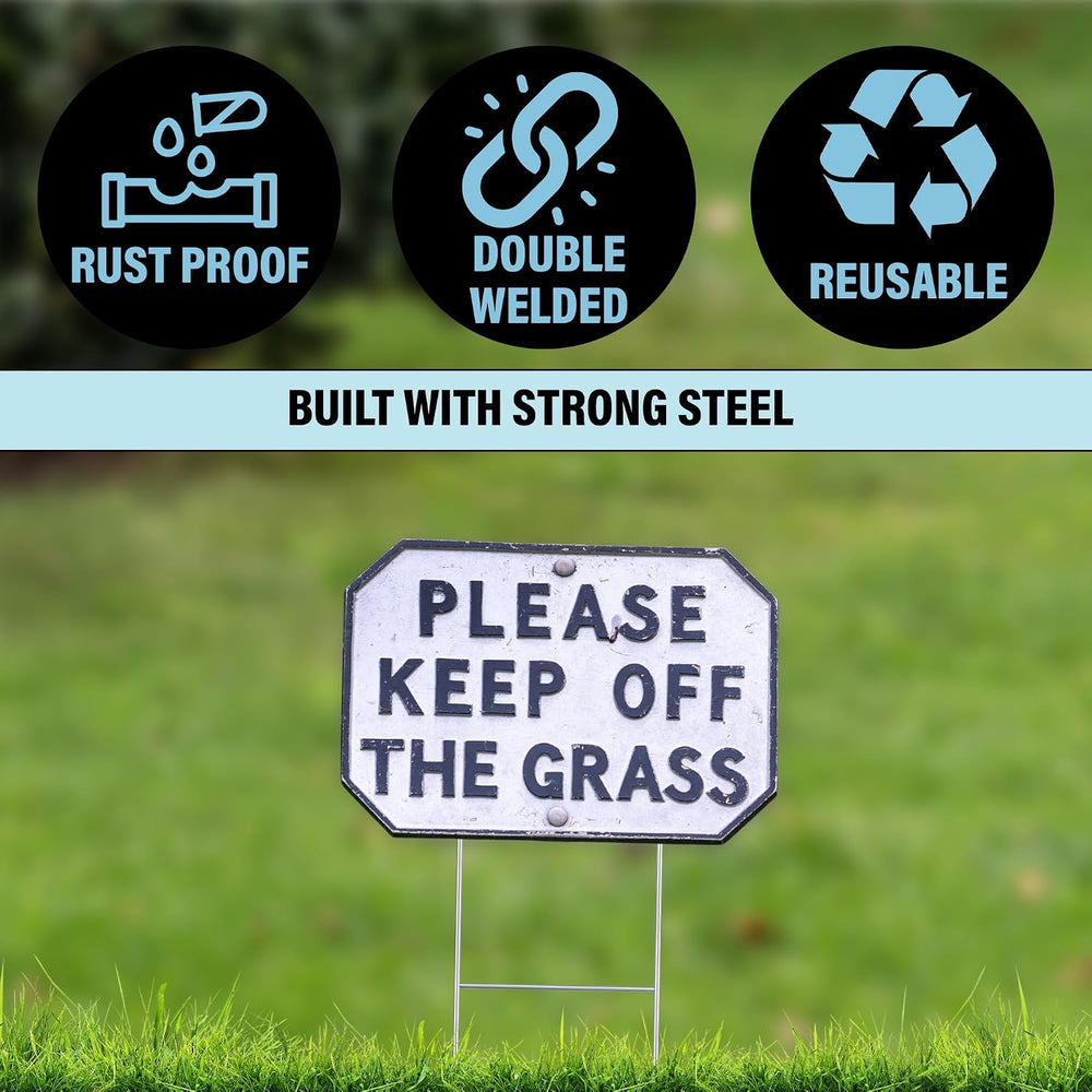 Tacmaster Wire Metal Yard Sign H Stakes, 30"x10", 50 Pack