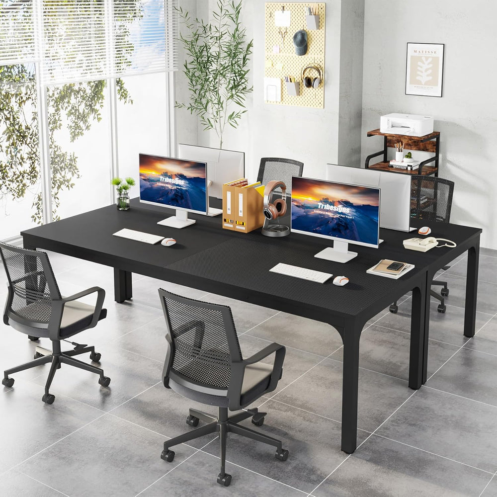 Tribesigns 78.7 Inches Extra Long Computer Desk 2 Person Desk, Double Long De...