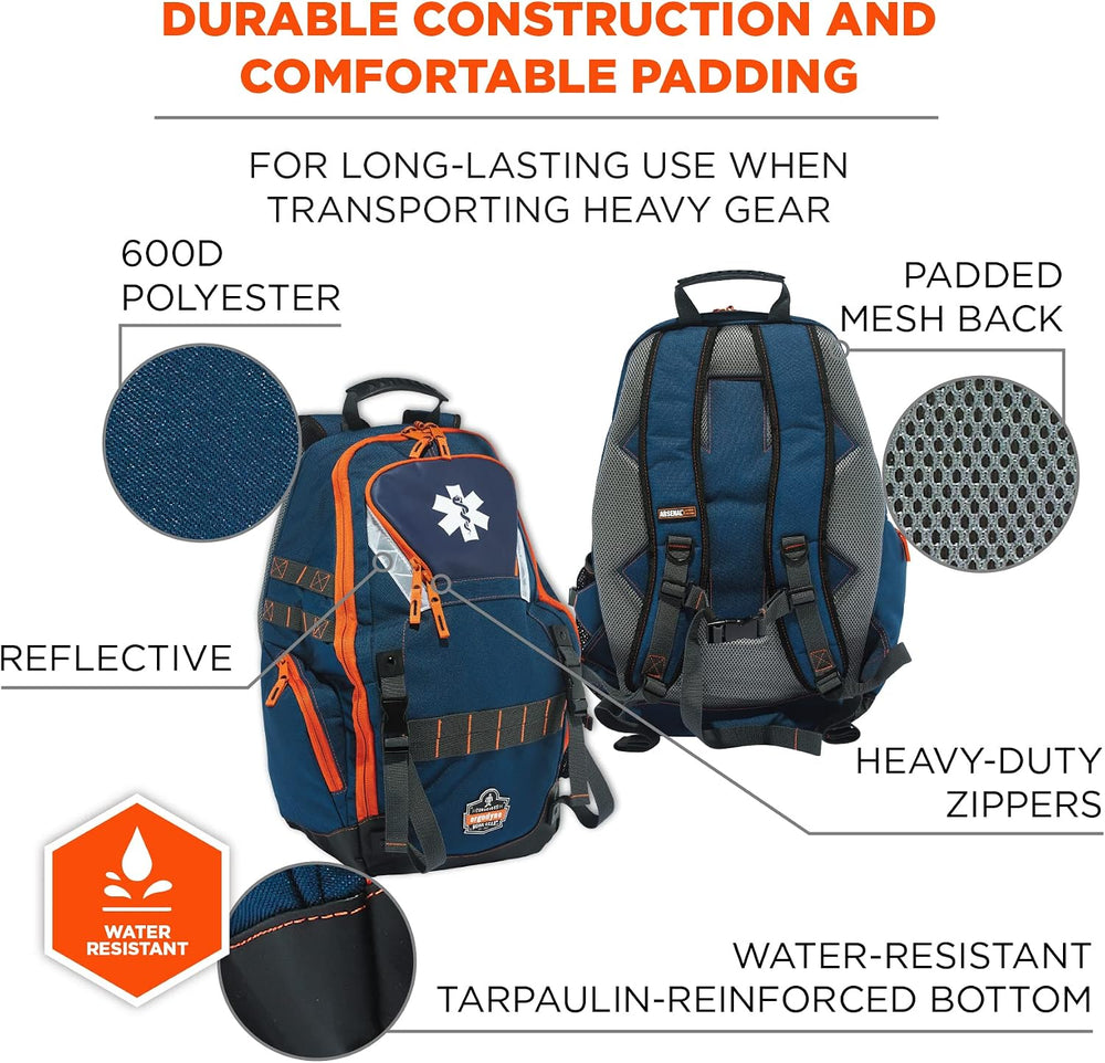 Ergodyne Arsenal 5244 Medic First Responder Trauma Backpack Jump Bag for EMS,...
