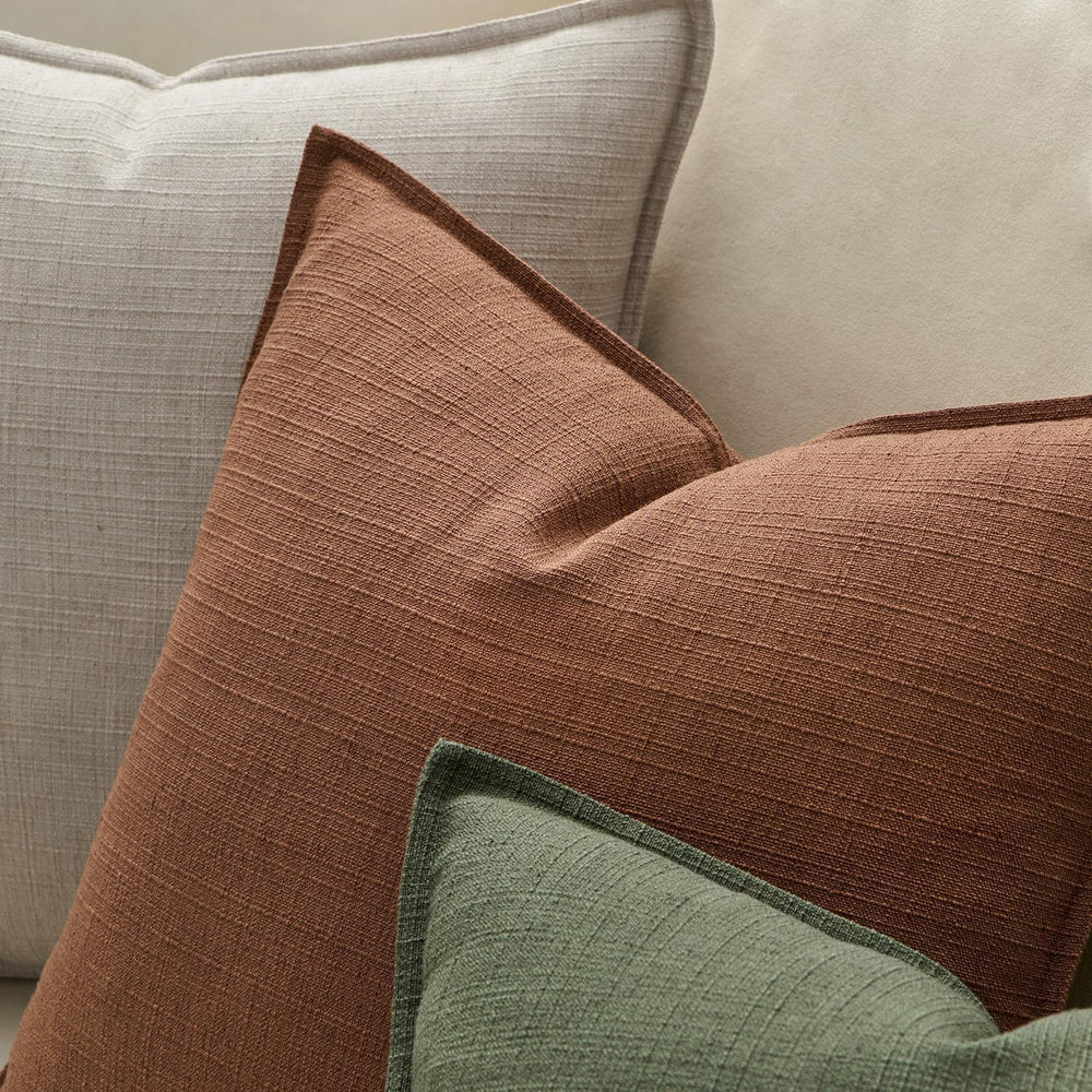 MIULEE Thick Textured Rust Decorative Fall Throw Pillow Covers 22x22 Inch