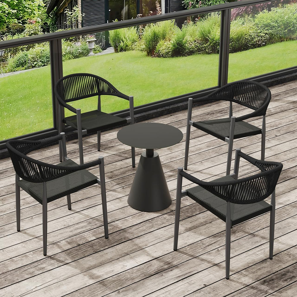 TWT Patio Dining Chairs Outdoor Stackable for All Weather, Breathable Textile...