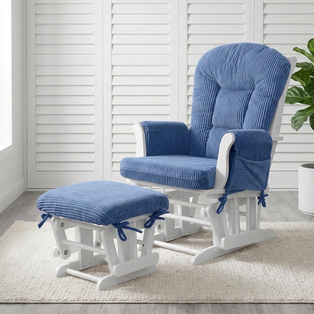 ANMINY 5PCS Glider Rocker Replacement Cushions, 29.5"H Back 3.9"Thi...