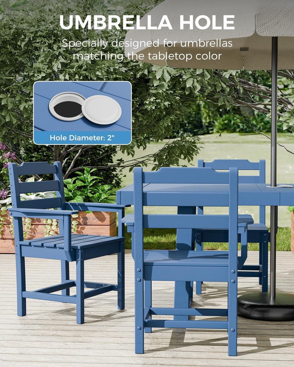 K Knowbody 12-Piece Outdoor Patio Dining Table and Chairs Set, Seats 10