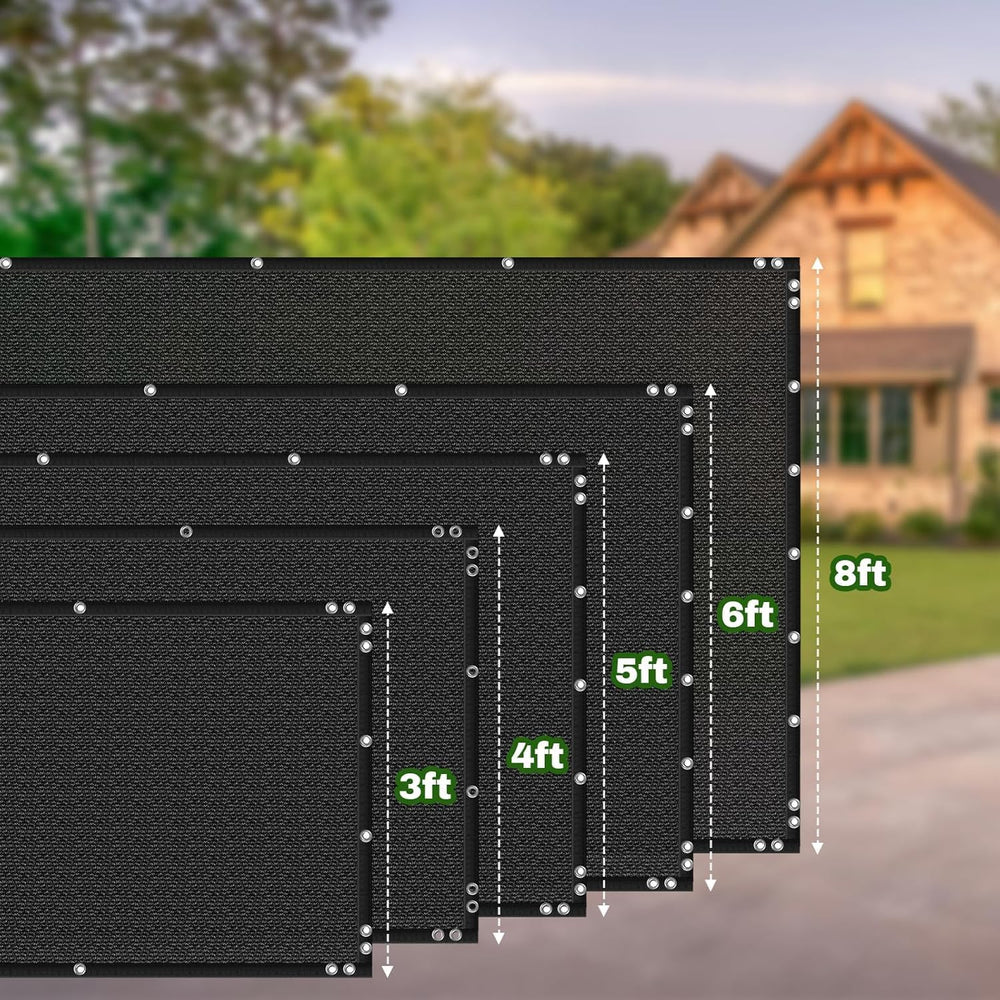Privacy Screen Fence, TOTU 5ft x 50ft Heavy Duty Shade Net Cover, for Wall Ga...