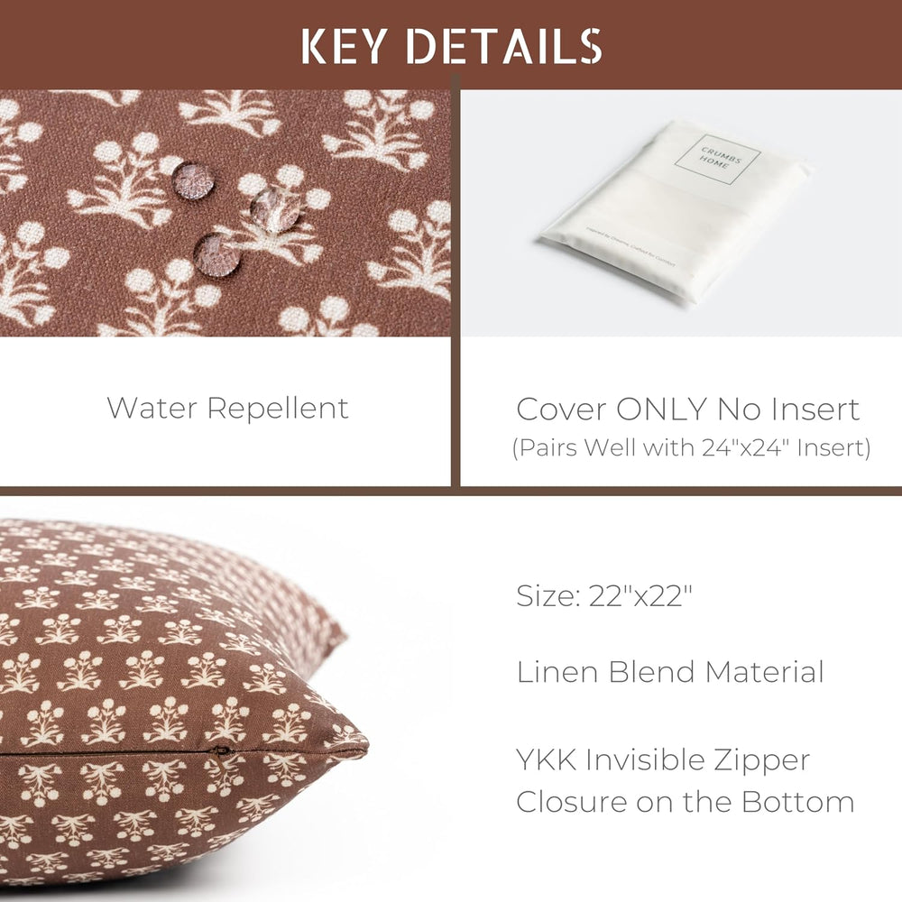 Crumbs Home Modern Farmhouse California Casual Indoor Outdoor Throw Pillow Co...