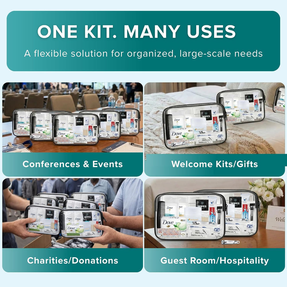Hygiene Kits Bulk 5 Pack Unisex Travel Size Toiletries for Care Packages