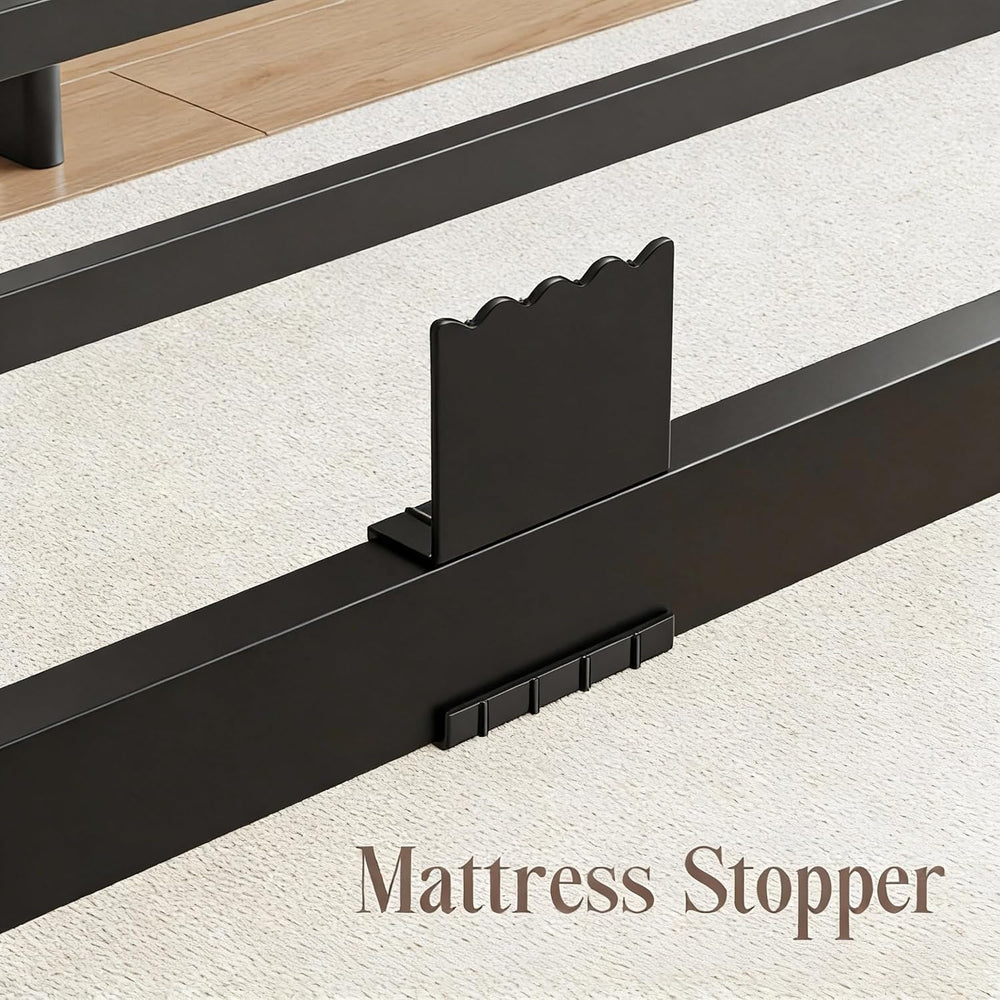 King Metal Bed Frame 14 Inch, Heavy Duty Platform, No Box Spring Needed