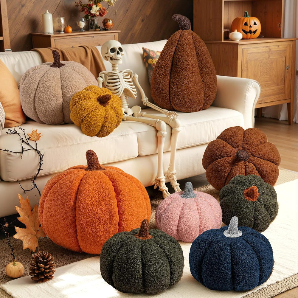 Lanpn Fall Pumpkin Pillows Set of 2, Halloween Decoration Decorative Throw Pi...