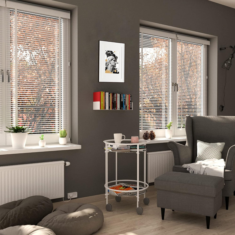 Wallniture Bali Sturdy Metal U Shape Bookshelf - Wall Mountable CD DVD Storag...