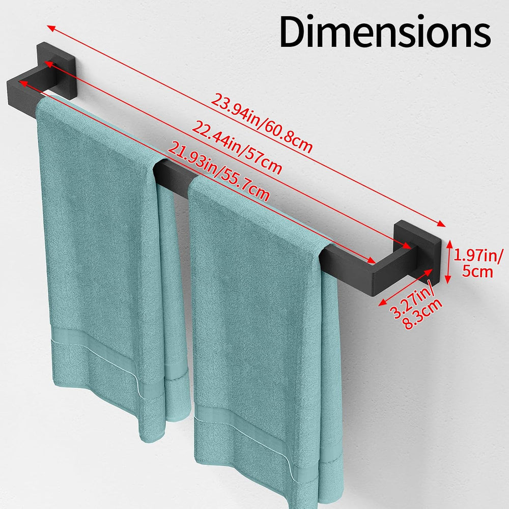 Bathroom Towel Bar, Towel Racks for Bathroom Wall Mounted Black
