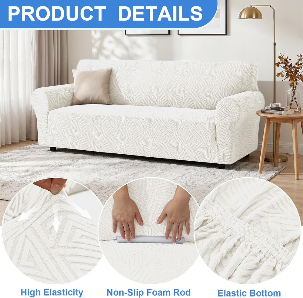 Stretch Couch Covers for Sofa, Fits Sofas 35"-45", Light Brown