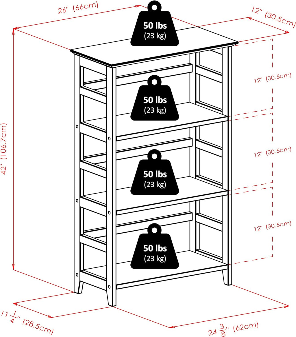 Winsome Studio 3-Tier Bookshelf, Honey Pine, 42"