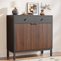 Mericonia Sideboard Buffet Cabinet Storage, Modern Console Fluted Credenza