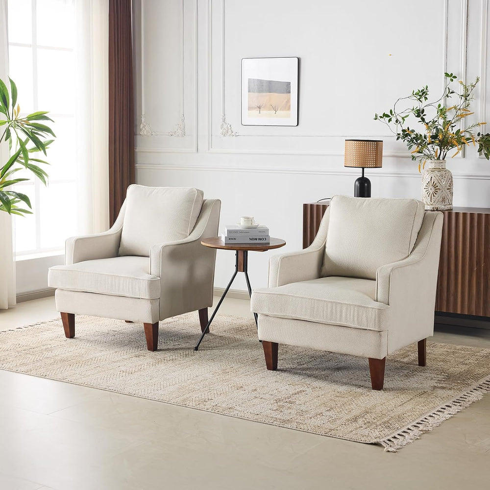 VINLI High Back Accent Chairs Set of 2, Armchair for Living Room, Entryway