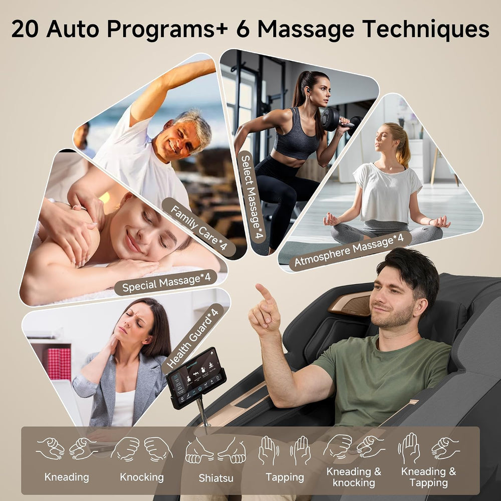 Real Relax 4D Massage Chair Full Body Zero Gravity SL Track Recliner