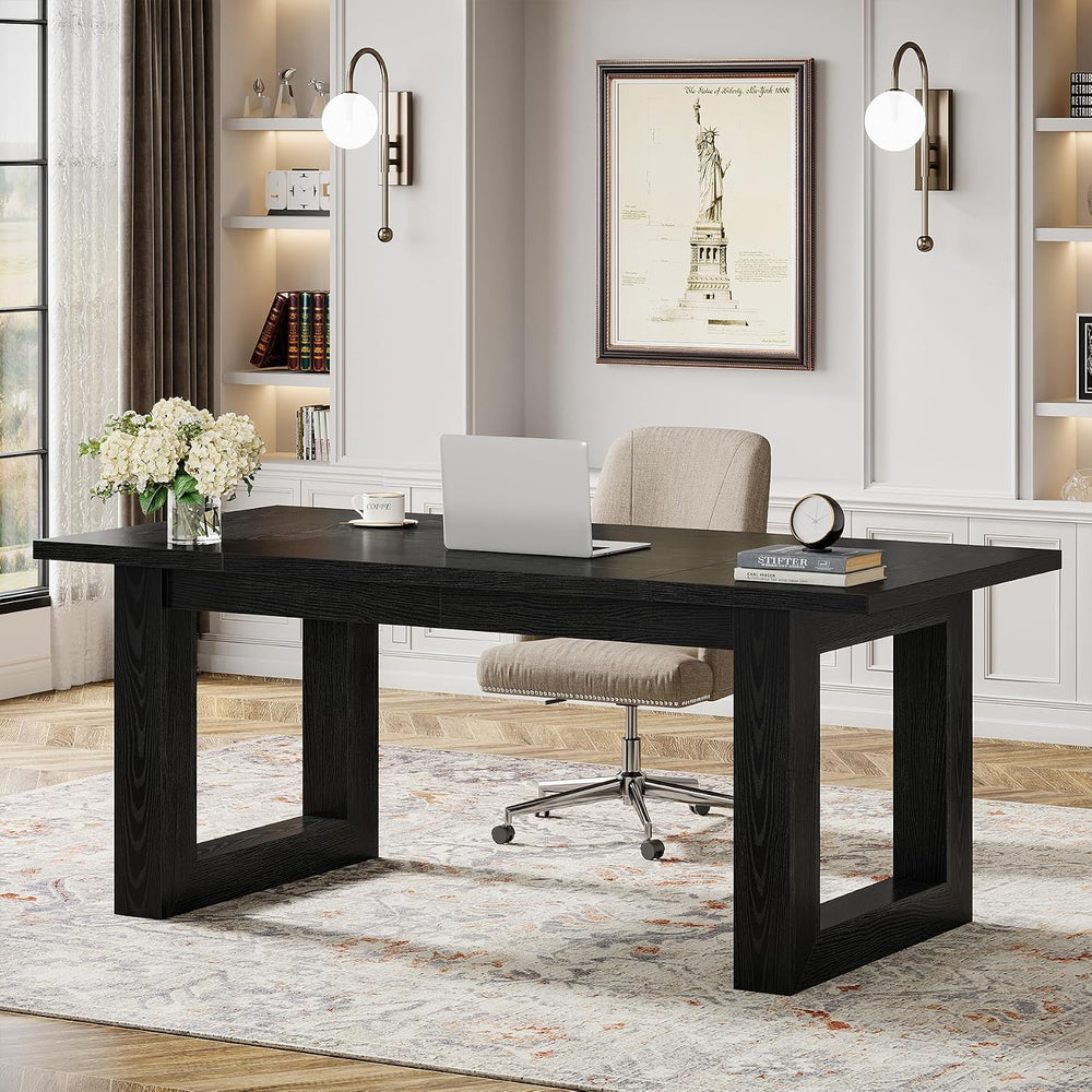 Tribesigns 63-Inch Executive Desk, Modern Wood Office Desk, Large Computer Ta...