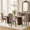 Upholstered Dining Chair Modern Stylish Kitchen Diner Fabric Set of 4