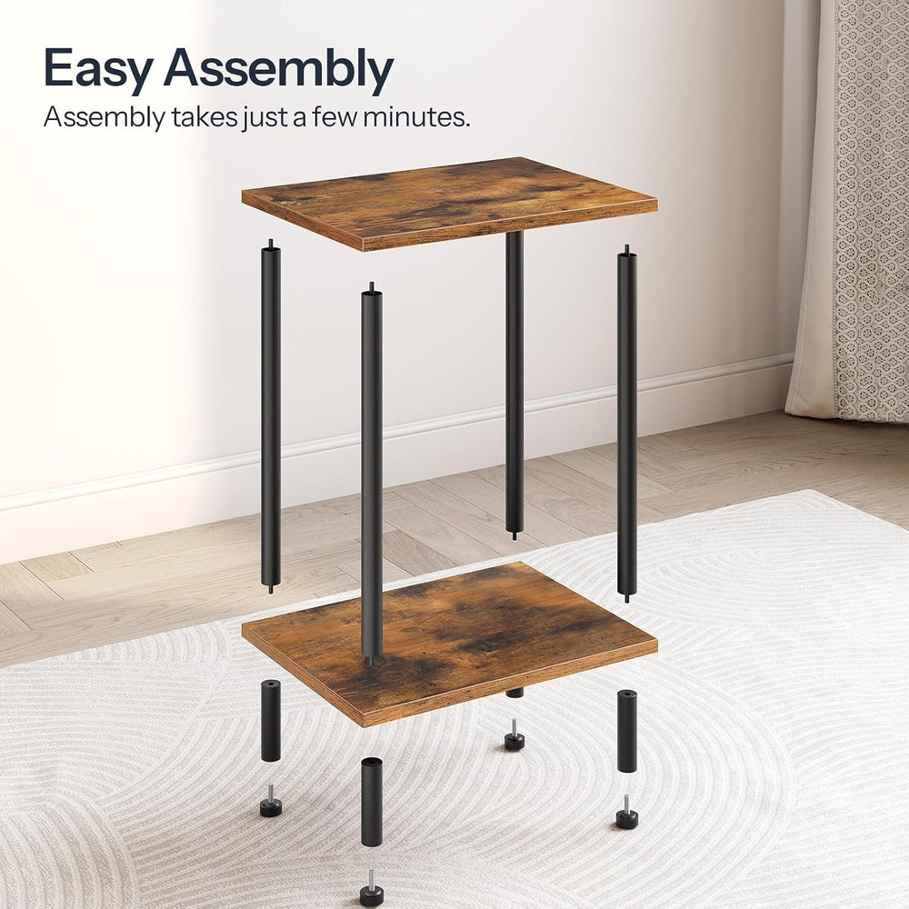 HOOBRO End Tables Set of 2, Small Side Tables, Nightstands for Small Spaces
