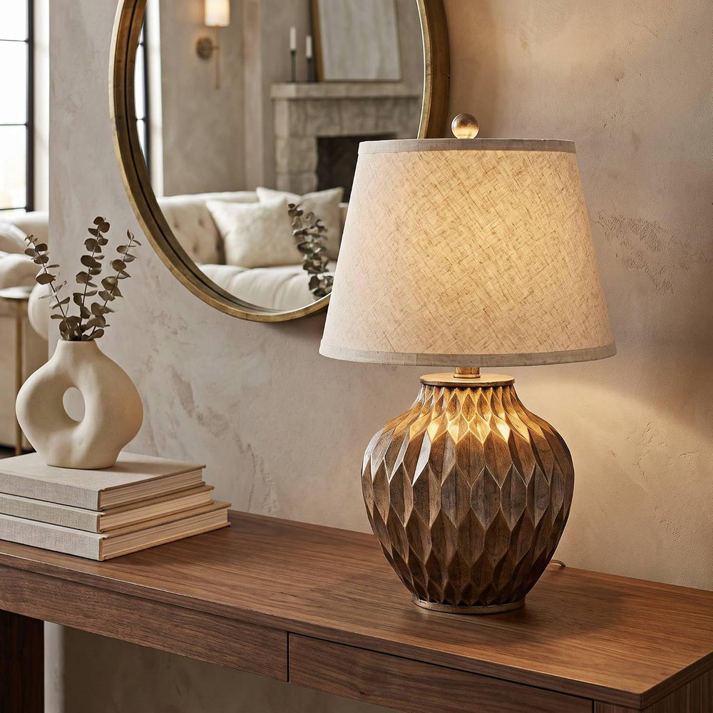 Buckhead 22" High Table Lamp Warm Bronze Brown Accent Geometric Urn