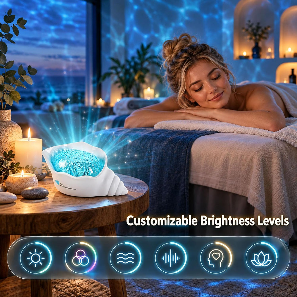 Ocean Projector Light for Room Decor, Cordless Shower Lamp Wave Lighting
