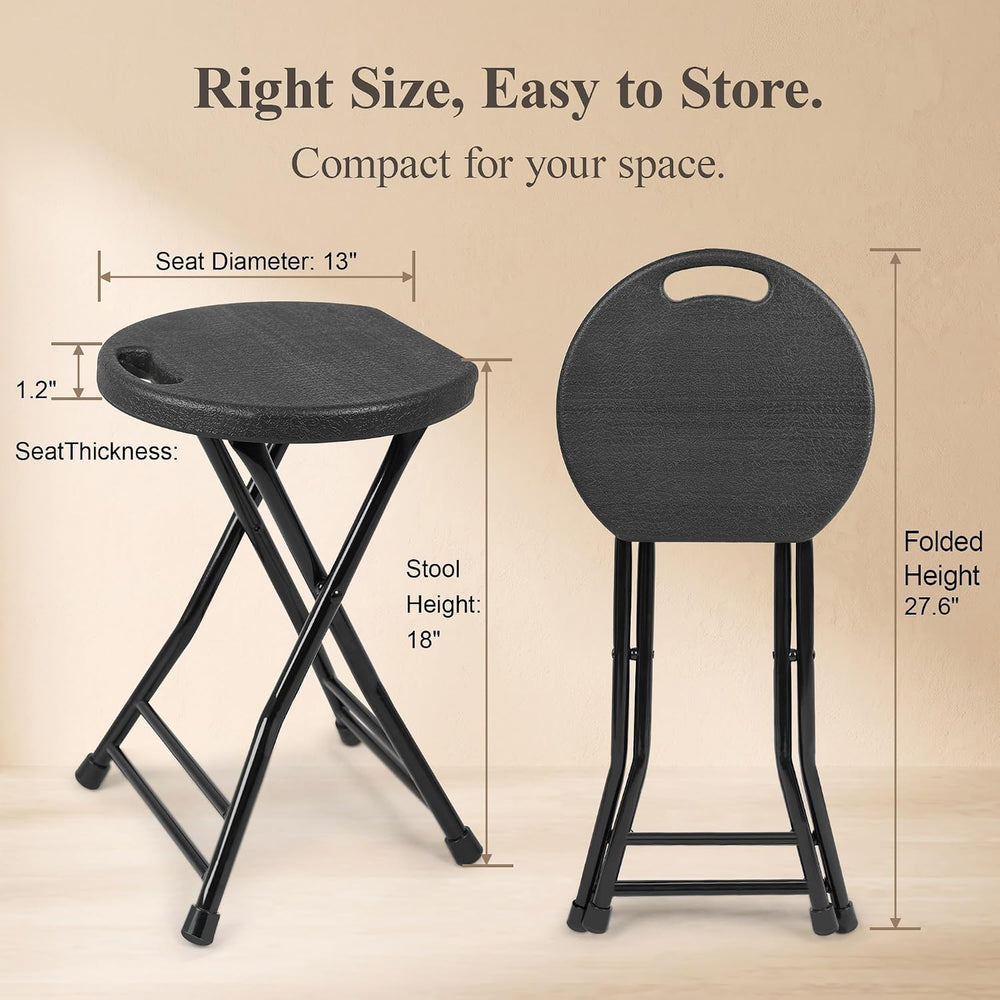 COOZMENT Folding Stool with Handle, Folding Chair,Folding Bar Stool with Non-...