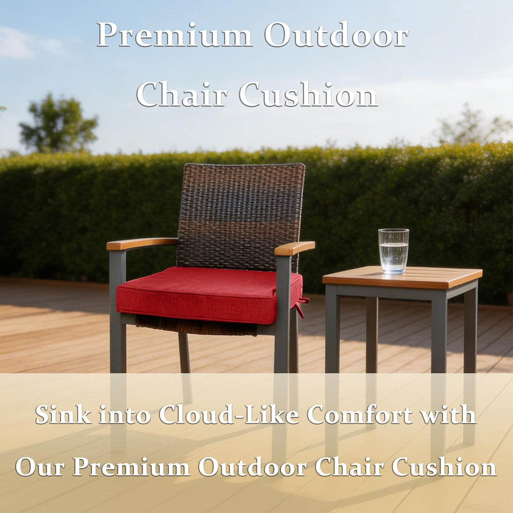 Outdoor Chair Cushions Set of 4,19x19x3 Inch Square Patio Chair Cushions,Wate...