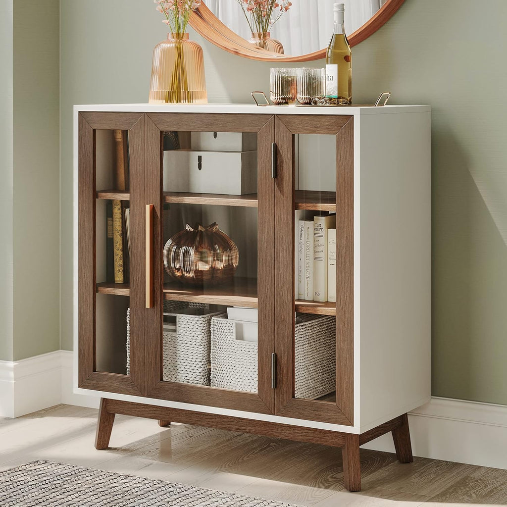 BELLEZE 31" Storage Cabinet-Brown