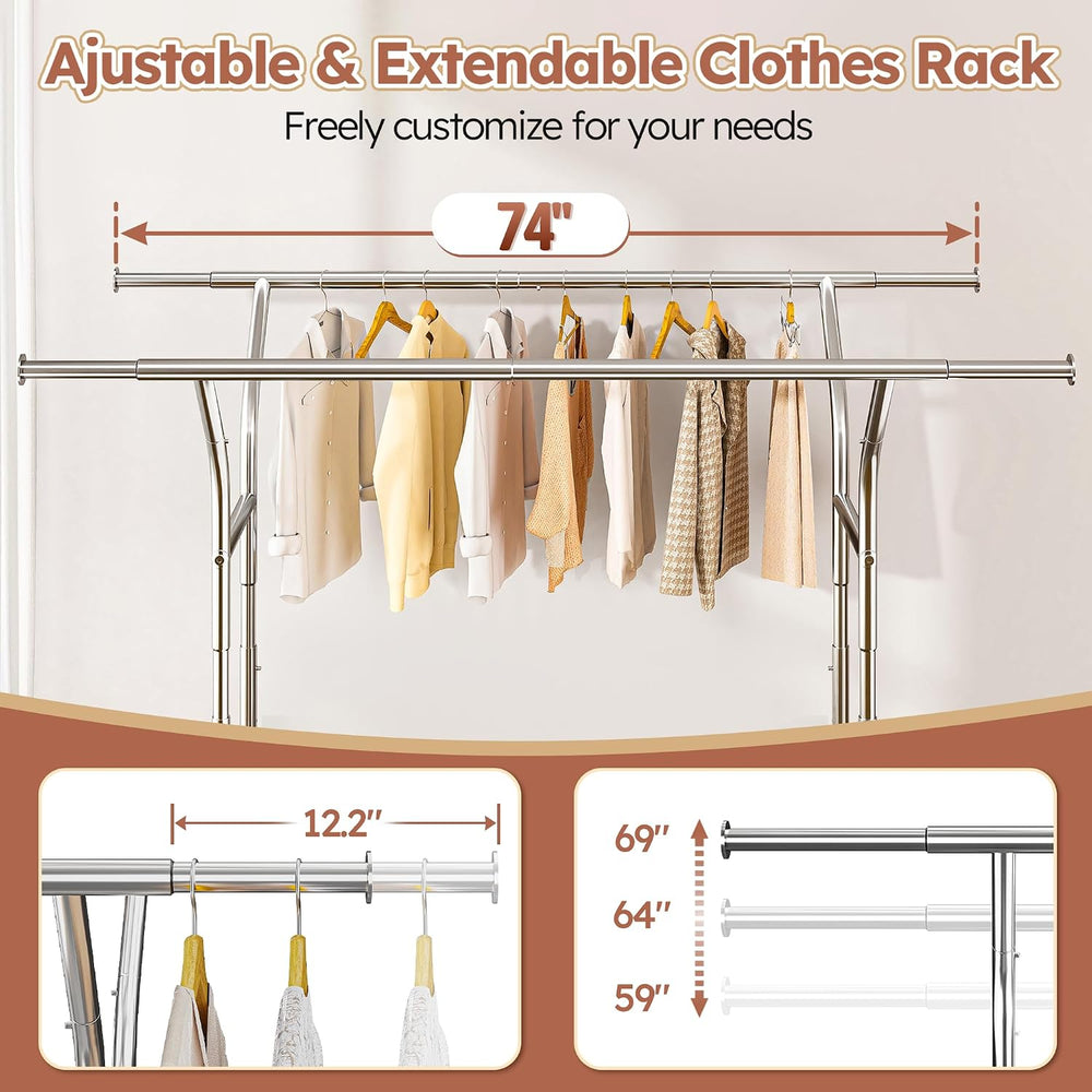 Raybee Heavy Duty Clothes Rack Clothing Racks for Hanging Clothes