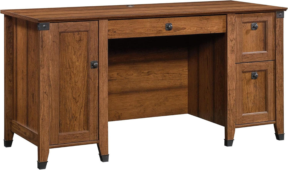 Sauder Carson Forge Rustic Vintage Computer Desk with Drawers Storage, in Was...
