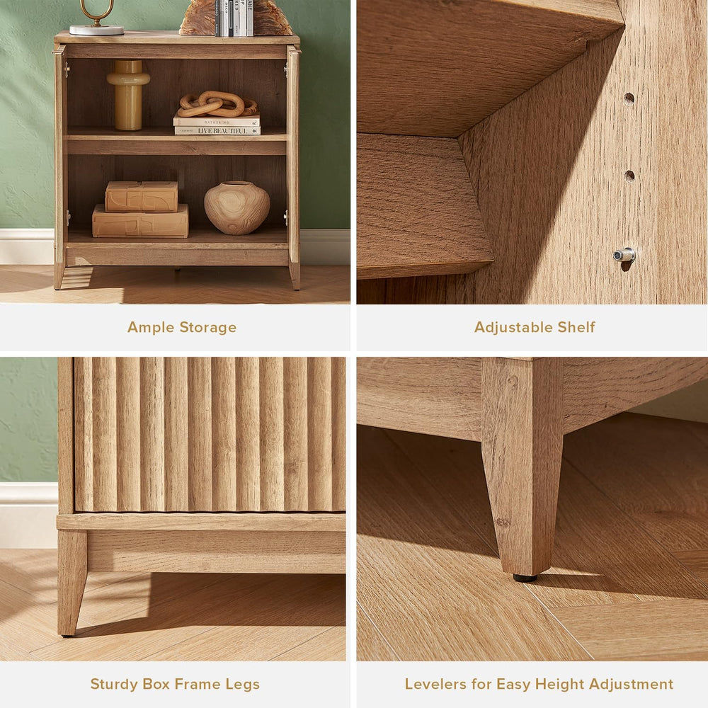 mopio Brooklyn Storage Cabinet, Sideboard, Credenza (Oak, Single)
