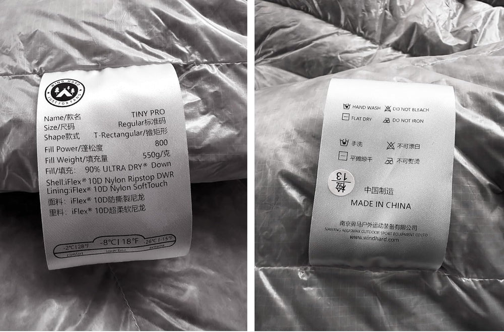 Tiny PRO Series 10D Lightweight 800FP Wearable Down Sleeping Bag Quilt for Ba...
