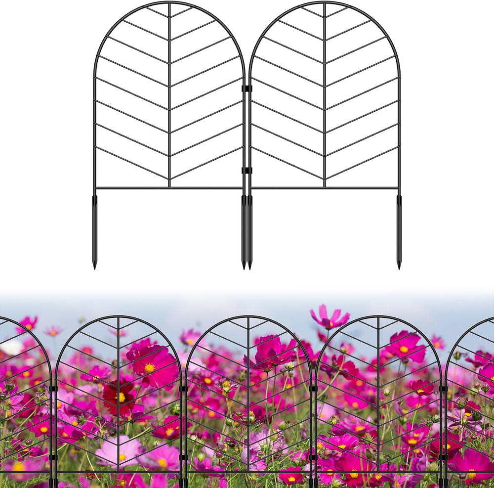 30 Pack Animal Barrier Garden Fence, Metal No Dig Panels, 32ft x 22in High