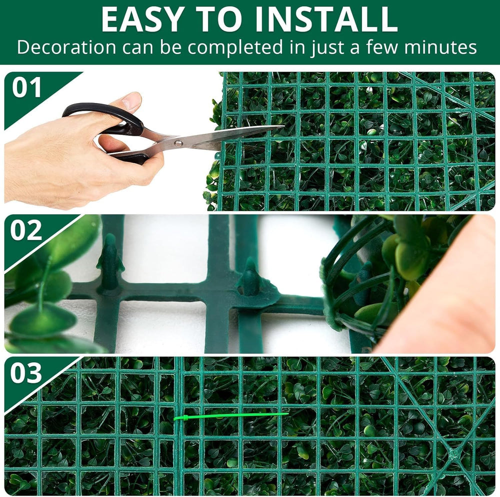 12 Pack 24"x16" Artificial Grass Wall Panels 2'' Height Box...