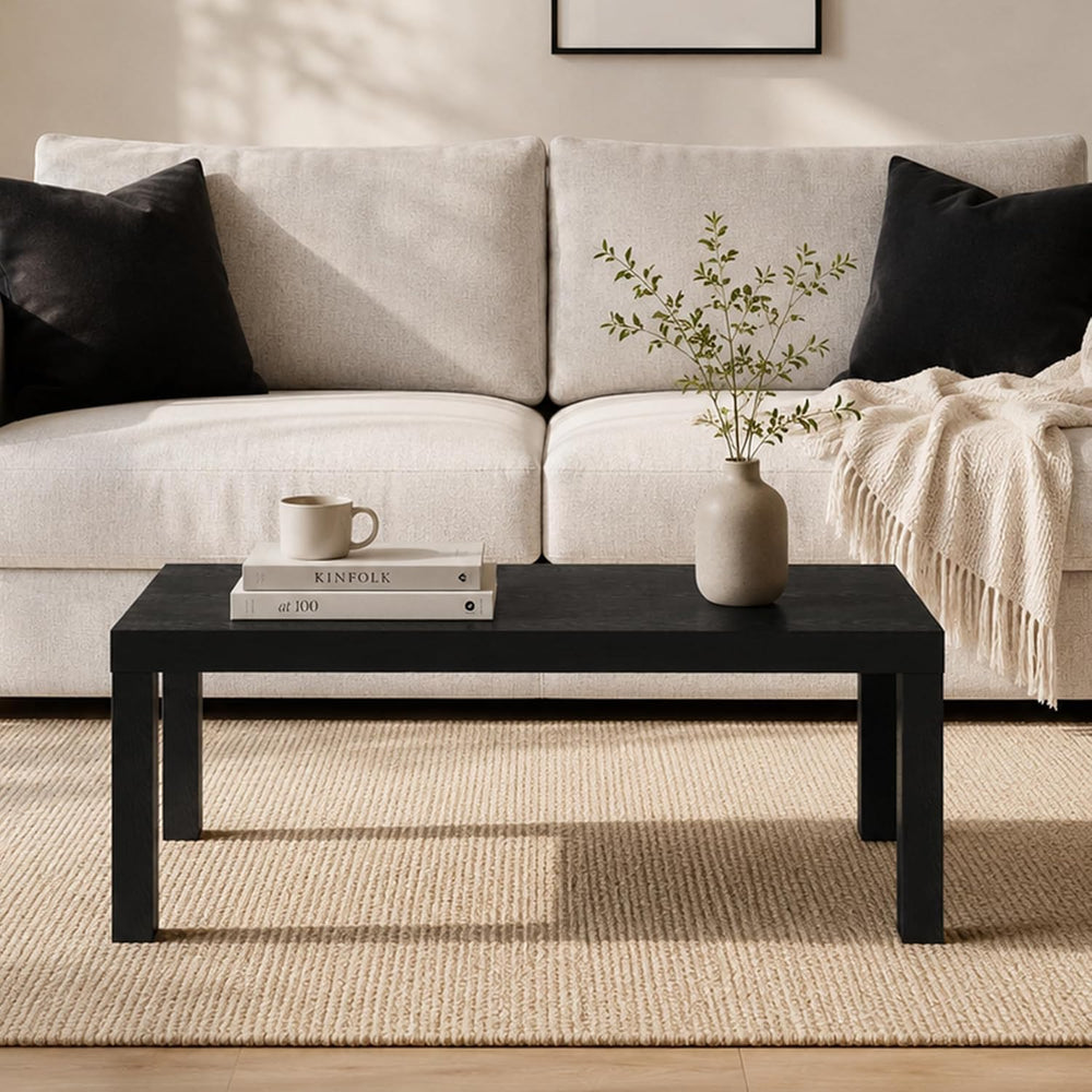 Bayan Coffee Table, Square Side Table or Small Spaces, Living Room, Black
