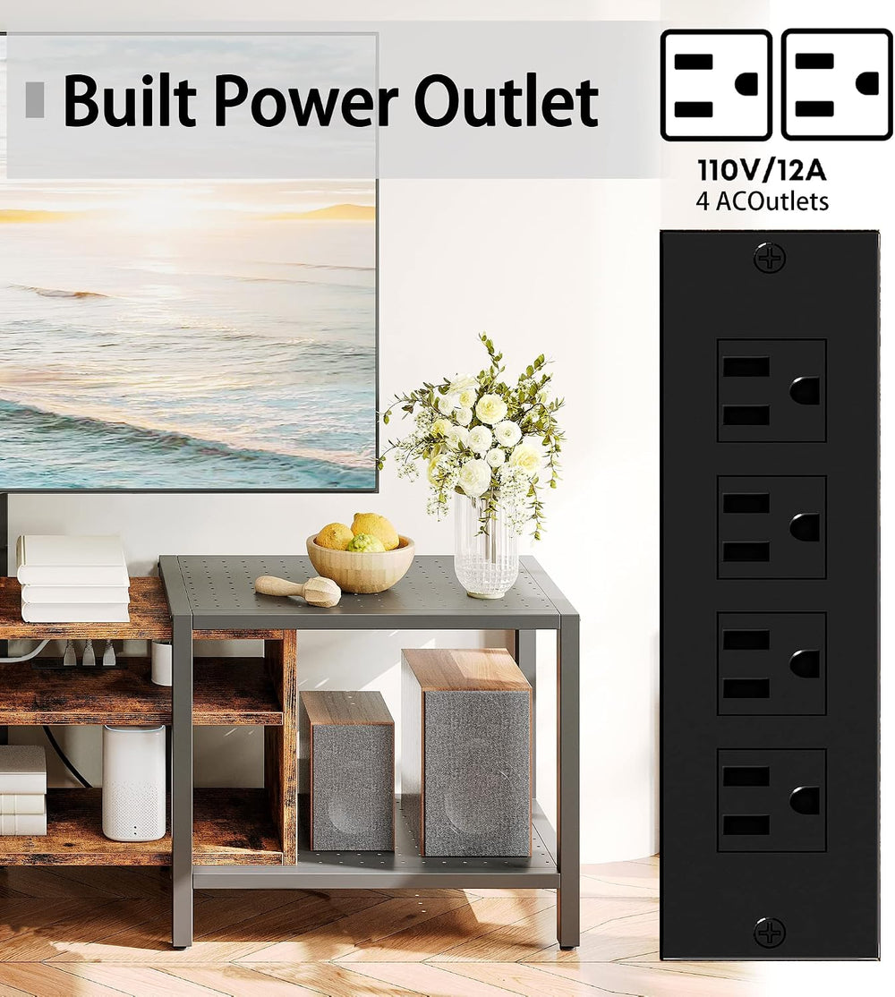 IRONCK 79 Inch TV Stand with Mount & Power Outlet for TVs up to 85",...