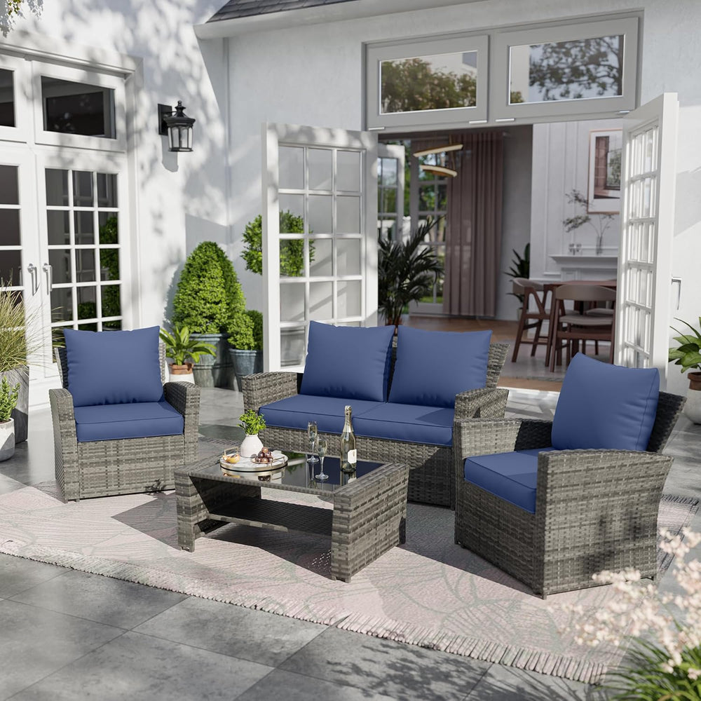 UDPATIO Outdoor Chair Cushions Set of 4 for Patio Furniture, Replacement Cush...
