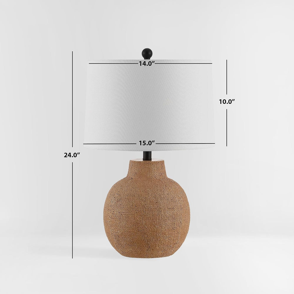 SAFAVIEH Acer Table Lamp, 24" Coastal Tan TBL4428A