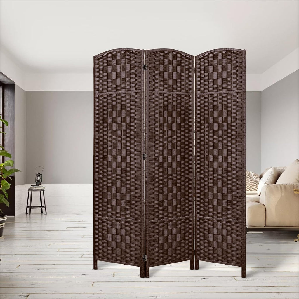 RHF Room Divider Panel,Partition Room Dividers,3Panel Privacy Screen,Brown