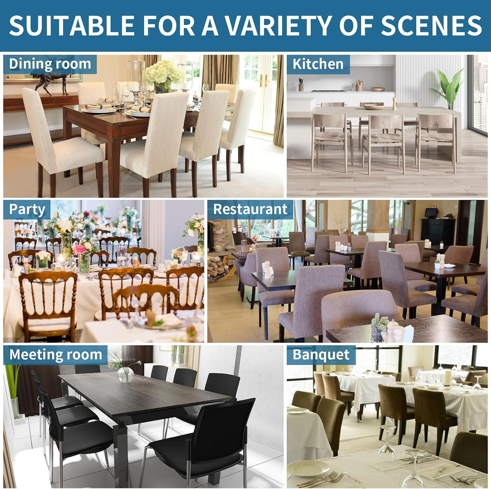Chair Covers, Stretch Dining Room Chair Covers Set of 8, Removable Washable C...