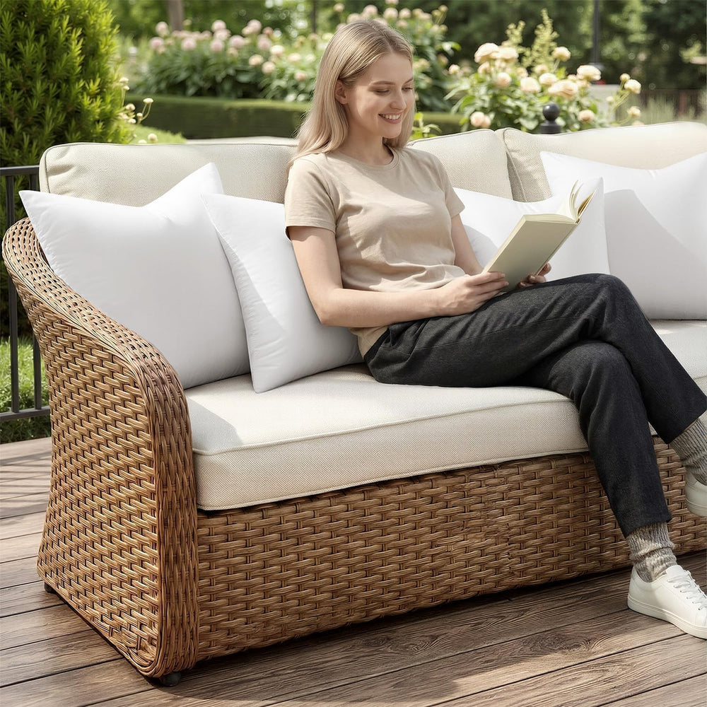 MIULEE Outdoor Pillow Inserts 20x20 Pack of 2