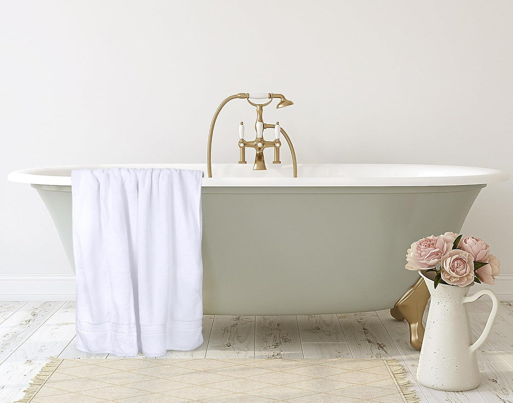 Utopia Towels Jumbo Bath Sheets, 2 Pack, 35x70 in, 600 GSM Cotton, White