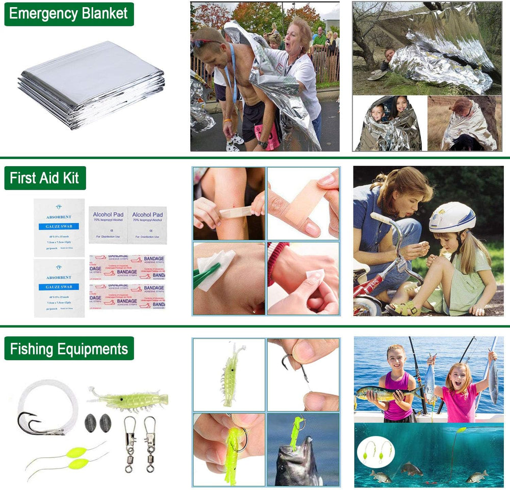 Angieast Survival Kit 35 in 1, First Aid Kit, Survival Gear, Survival Tool Gi...