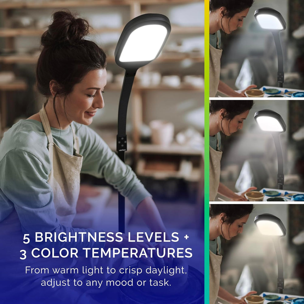 Verilux SmartLight Full Spectrum LED Floor Lamp with Adjustable Brightness
