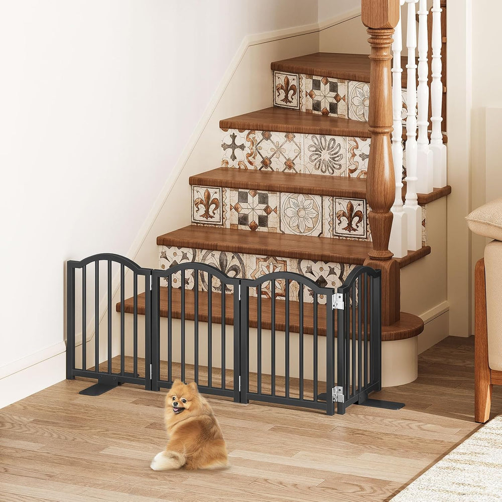 Snughome Short Dog Gate Indoor, 16" High Freestanding Small Dog Door Gat...