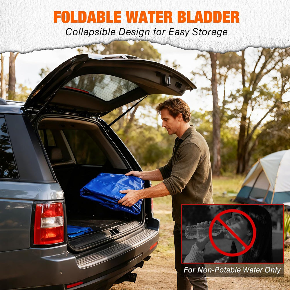 Yesker 63 Gallon Portable Water Tank Bladder for Camping Containers